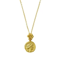 Ottoman Hands Goddess Demeter Coin Pendant Necklace