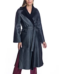 Maximilian Shearling Lamb Wrap Coat