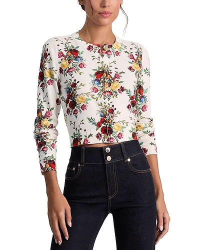 Alice and Olivia Carson Crewneck Cardigan Sweater