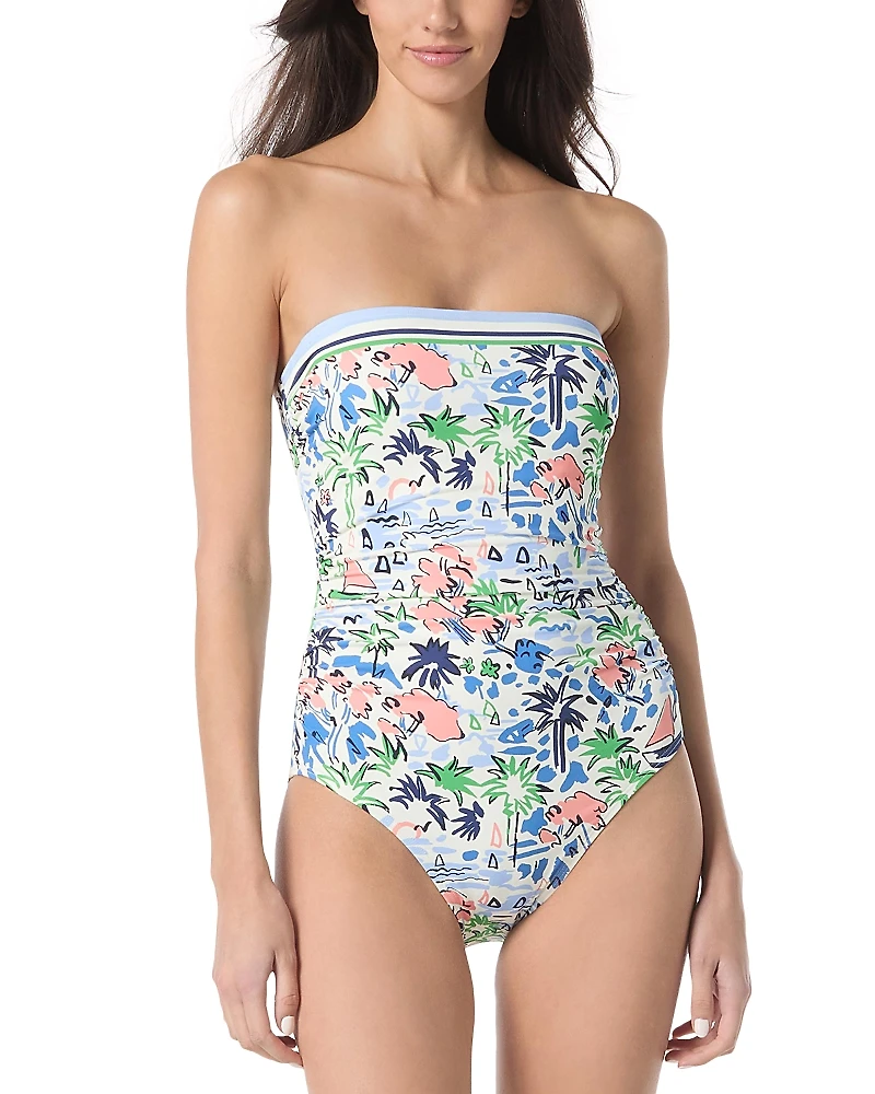 kate spade new york Bandeau One Piece Swimsuit