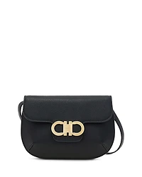 Ferragamo Double Gancini Mini Leather Shoulder Bag