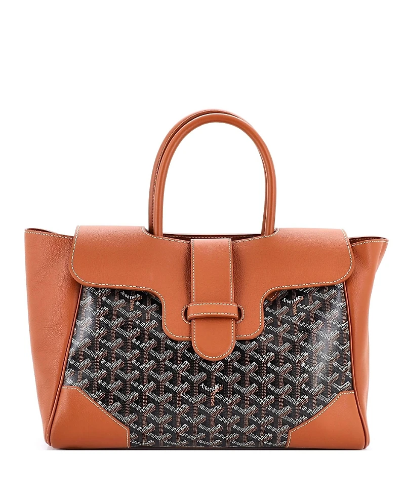 Pre-Owned Goyard Saigon Tote Bag Coated Canvas with Leather