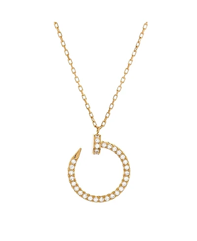 Pre-Owned Cartier Juste un Clou Pendant Necklace 18K Gold and Pave Diamonds, 16.25 - 18"