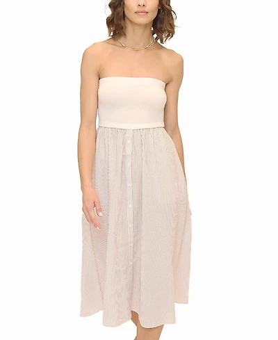 Central Park West Women's Alina Button Up Twofer Dress