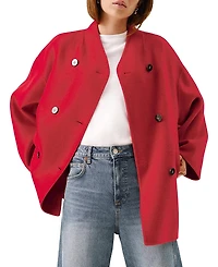 Mint Velvet Women's Wool Blend Hand Finished Scarf Coat