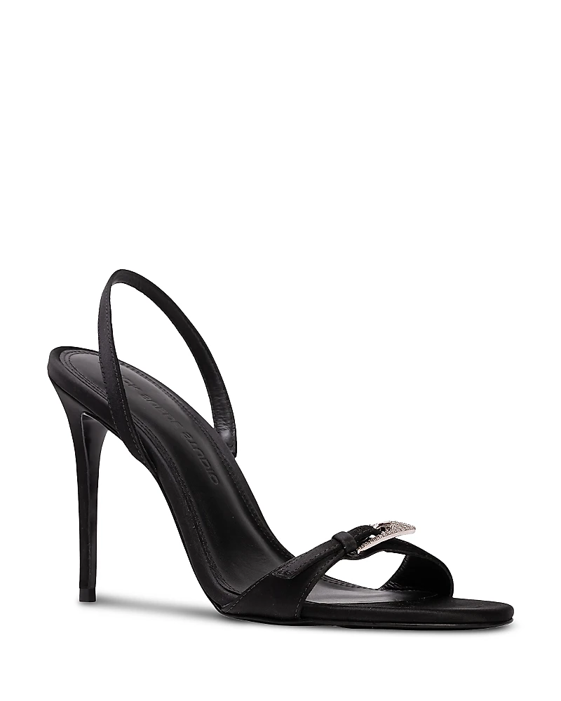 Black Suede Studio Women's Romi 100 Slingback Sandals
