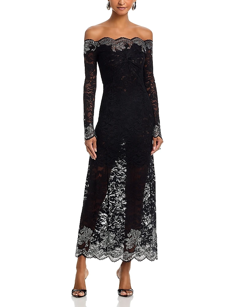 Rabanne Embellished Lace Maxi Dress