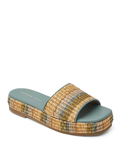 Jack Rogers Women's Bay Raffia Flatform Sandals