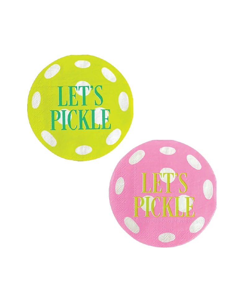 Jollity & Co. Pickleball Social Club "Let's Pickle" Paper Cocktail Napkins, Set of 20