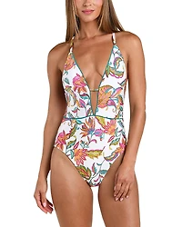 Sunshine 79 Wild Vines V Plunge One Piece