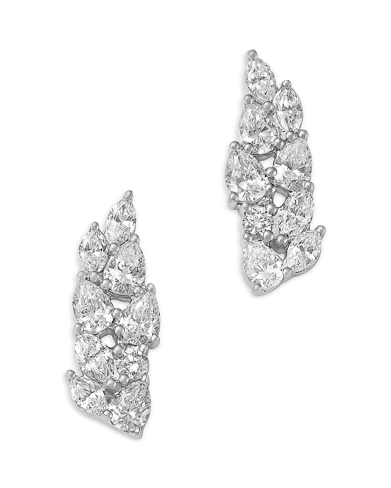 Bloomingdale's Fine Collection Luxe Collection Certified Lab Grown Diamond Mixed Cut Ear Climbers