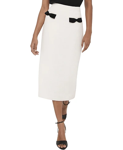 Mint Velvet Women's Boucle Bow Midi Skirt