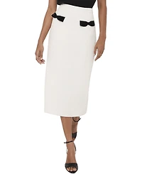 Mint Velvet Women's Boucle Bow Midi Skirt