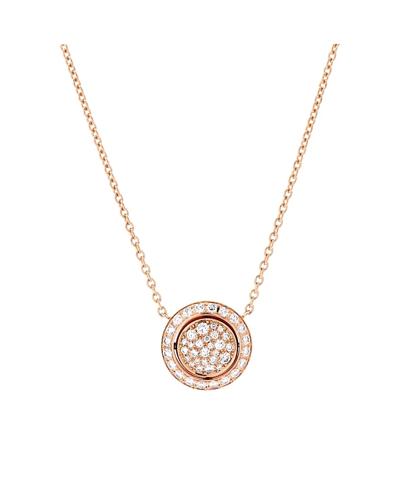 Pre-Owned Piaget Possession Pendant Necklace 18K Rose Gold with Pave Diamonds, 15 - 16.25"