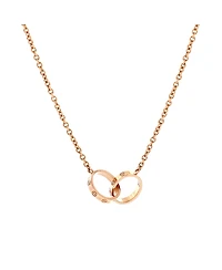 Pre-Owned Cartier Love Interlocking Necklace 18K Rose Gold