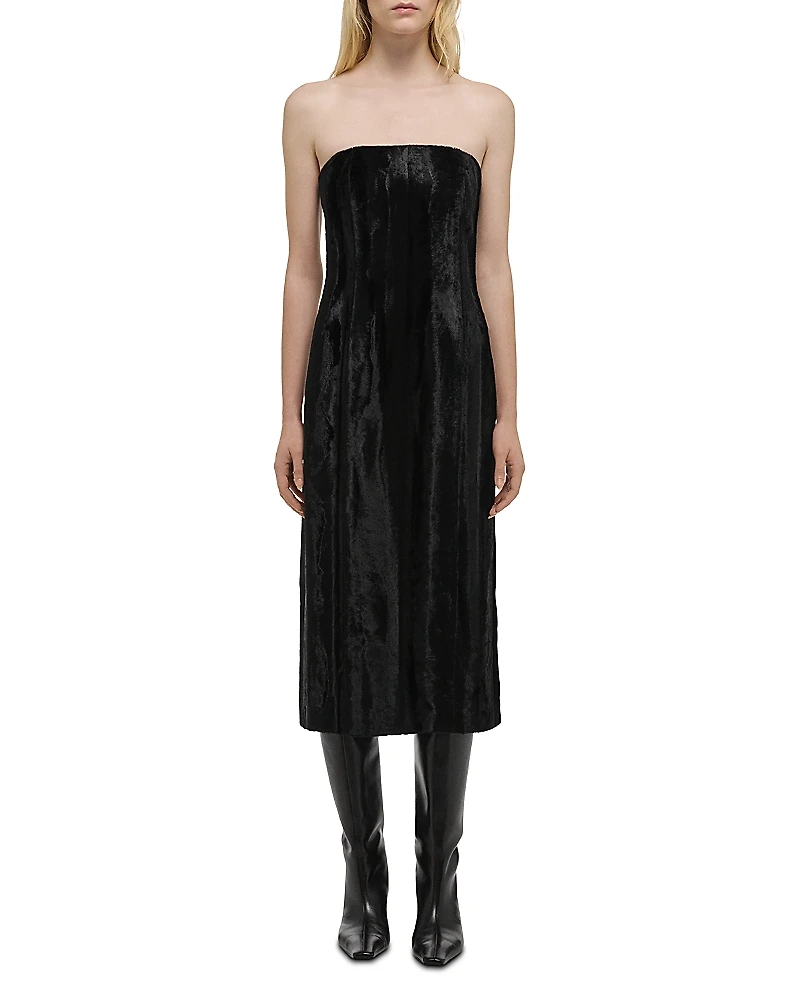 Helmut Lang Pony Faux Fur Midi Dess