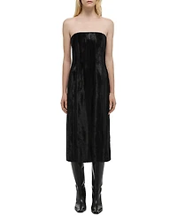 Helmut Lang Pony Faux Fur Midi Dess