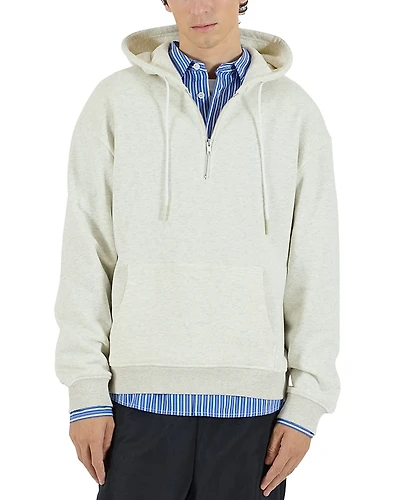 Krost Men's Quarter Zip Fleece Hooded Sweatshirt