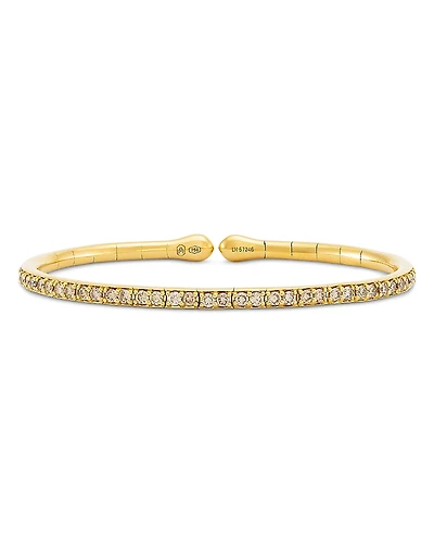 Etho Maria 18K Yellow Gold My Etho Brown Diamond Narrow Cuff Bracelet