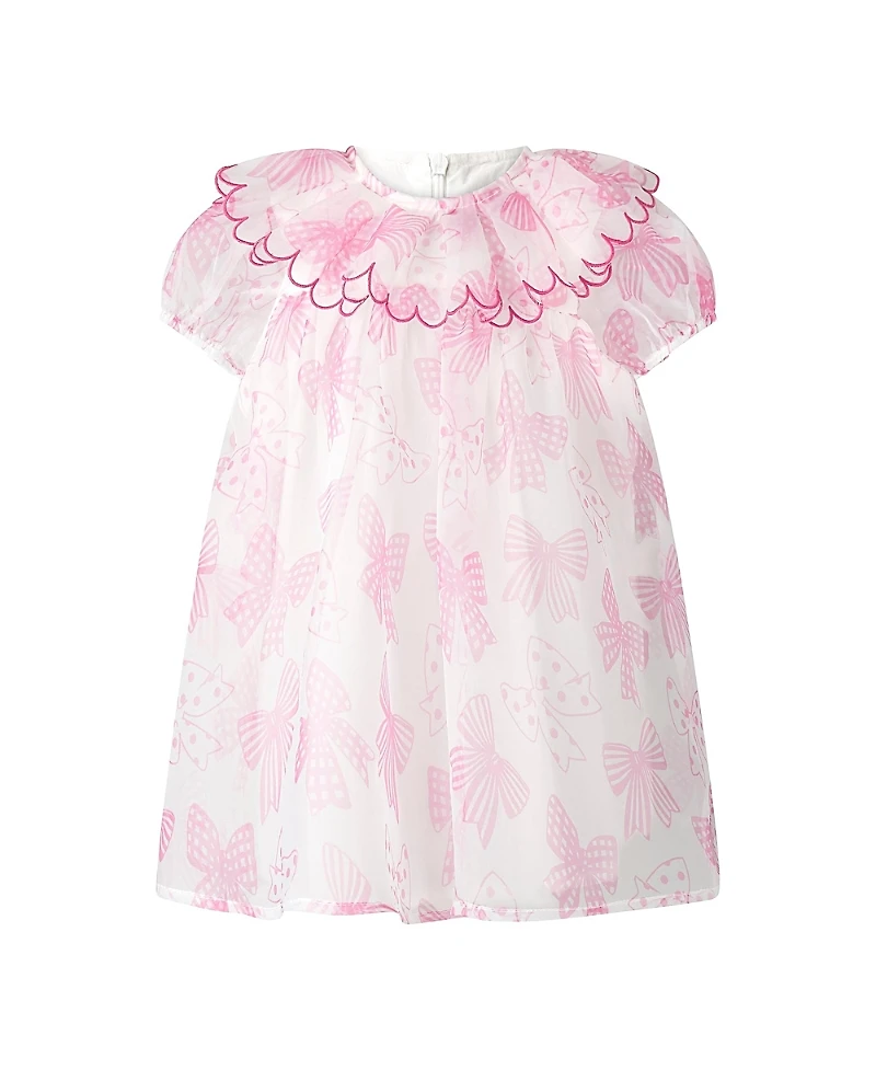 Rachel Riley Girls' Bow Organza Dress - Baby