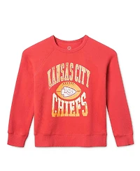 Junk Food Clothing Unisex Nfl Kansas City Chiefs Hot Route Raglan Fleece - Little Kid, Big Kid
