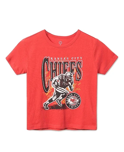Junk Food Clothing Unisex Nfl Kansas City Chiefs Rushing Tee - Little Kid, Big Kid