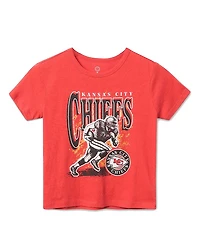 Junk Food Clothing Unisex Nfl Kansas City Chiefs Rushing Tee - Little Kid, Big Kid