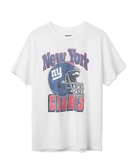 Junk Food Clothing Unisex Nfl New York Giants Throwback Helmet Flea Market Tee