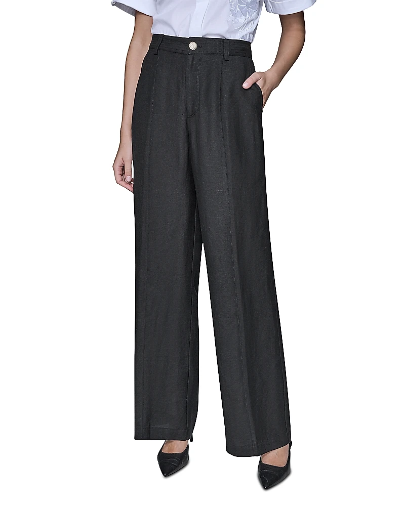 Karl Lagerfeld Paris Linen Blend Pants