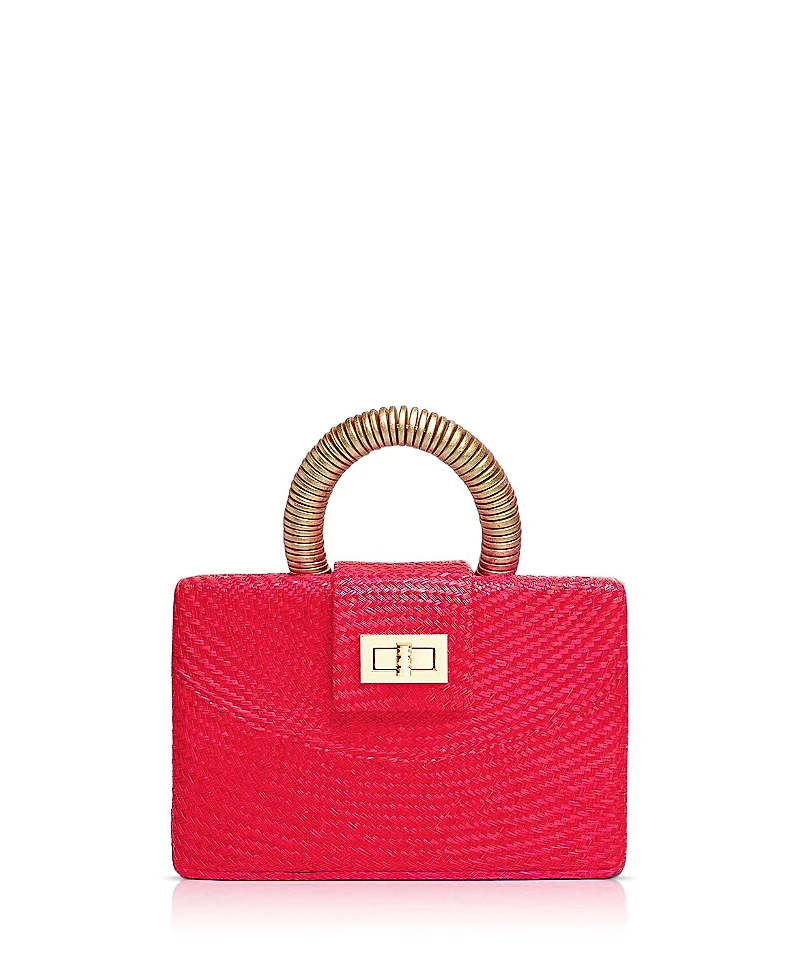 Soli & Sun The Gracie Woven Buntal Straw Clutch Bag