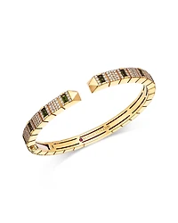 Roberto Coin 18K Rose Gold Obelisco Diamond & Green Tourmaline Bangle Bracelet