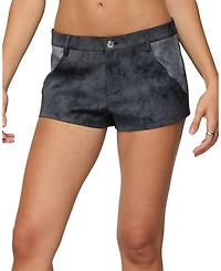 Edikted Rhiley Contrast Faux Suede Micro Shorts