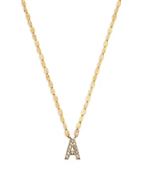 Lana 14K Yellow Gold Diamond Initial A Pendant Necklace, 18