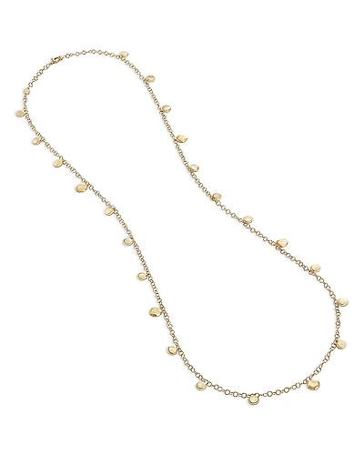 Marco Bicego 18K Yellow Gold Jaipur Gold Dangle Disc Strand Chain Necklace, 36