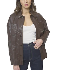 Central Park West Women's Jay Studded Leather Shacket