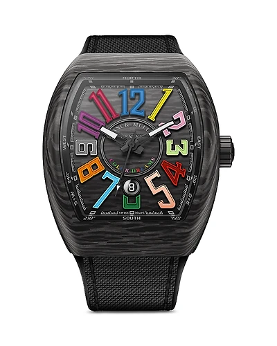 Franck Muller Vanguard Classic Carbon Watch, 53.7mm x 44mm