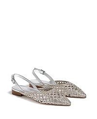 Marion Parke Women's Metallic Nappa Patty Slingback Flat