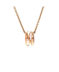 Pre-Owned Bvlgari B. Zero1 Design Legend Zaha Hadid Pendant Necklace 18K Rose Gold with Ceramic