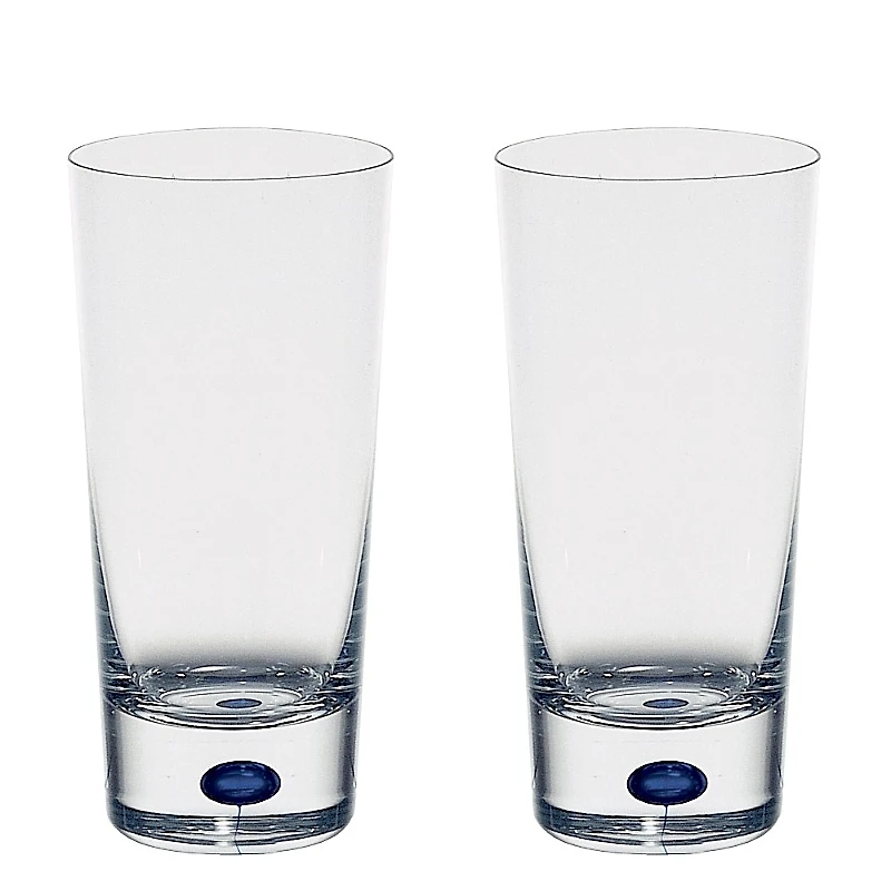 Orrefors Intermezzo Blue Set of 2 Highball Glasses