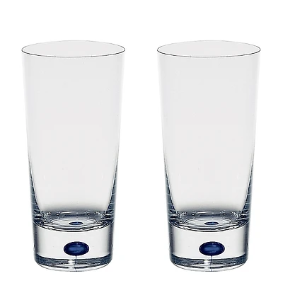 Orrefors Intermezzo Blue Set of 2 Highball Glasses
