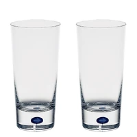 Orrefors Intermezzo Blue Set of 2 Highball Glasses