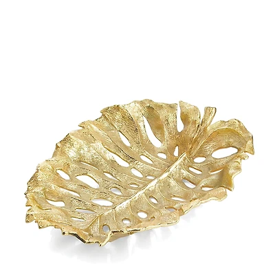 Michael Aram Monstera Leaf Gold Centerpiece