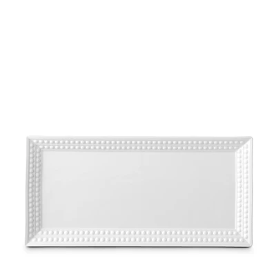 L'Objet Perlee White Rectangular Platter