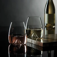 Elegance Stemless Wine Glass, Pair