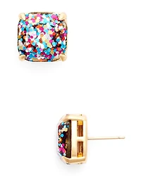 Small Square Glitter Stud Earrings