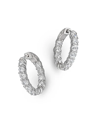 Diamond Inside Out Hoop Earrings
