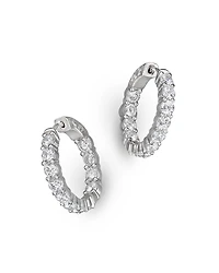 Diamond Inside Out Hoop Earrings