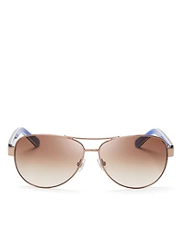 Dalia Aviator Sunglasses, 58mm
