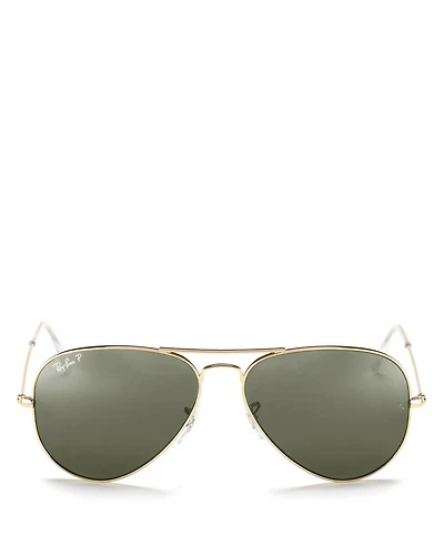 Unisex Polarized Brow Bar Aviator Sunglasses