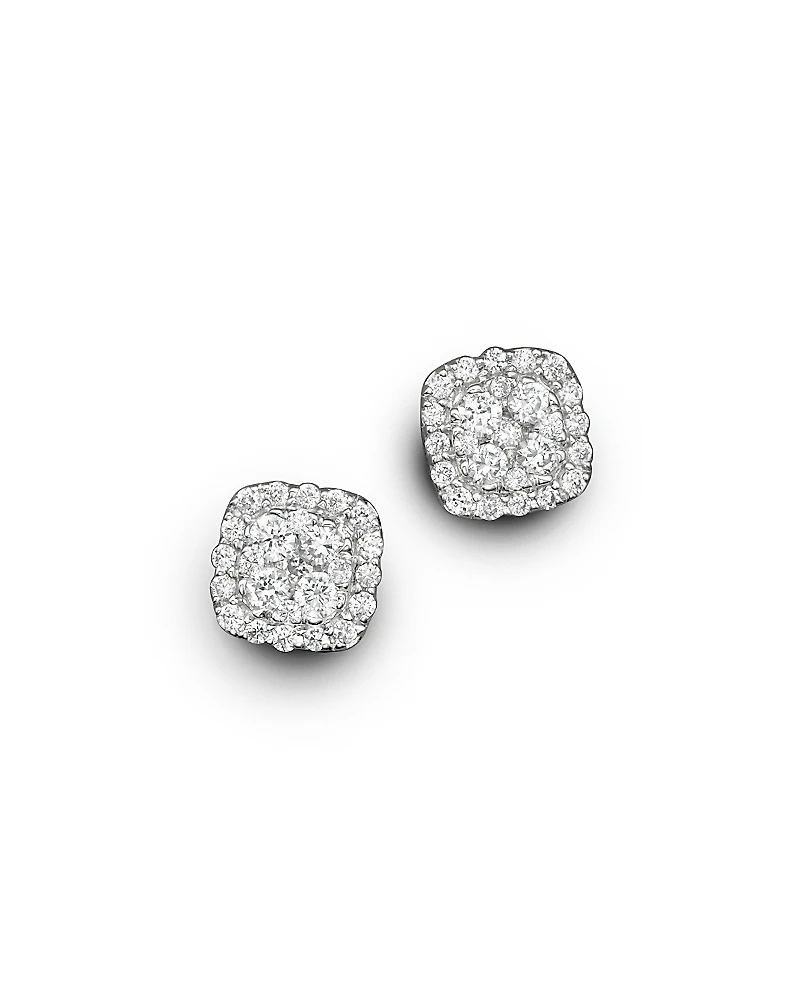 Diamond Cluster Stud Earrings